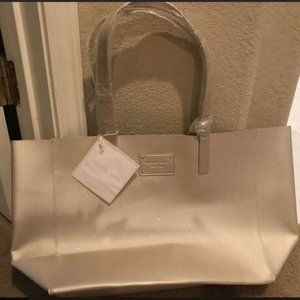 NWT Michael Kors light gold sparkle tote bag